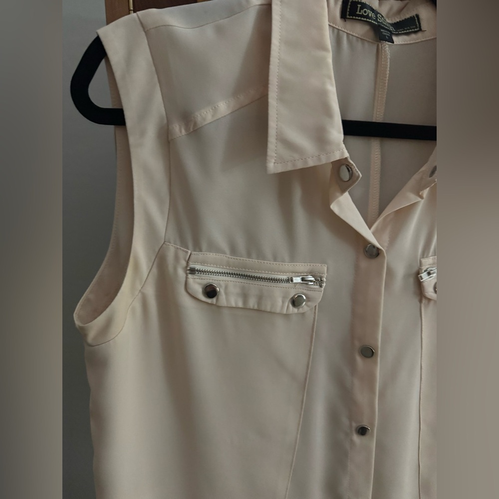 Love Stitch Ivory Button-Up Shirt